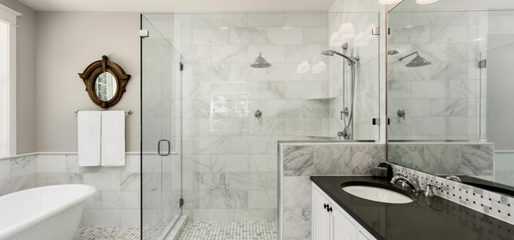 bathroom shower door installation in Fresno