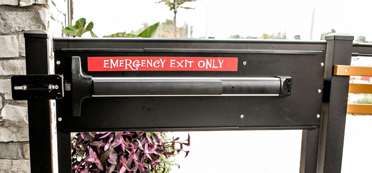 emergency push bar installation in Fresno