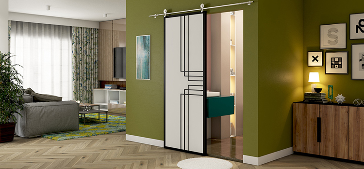 sliding bathroom door installation in Fresno